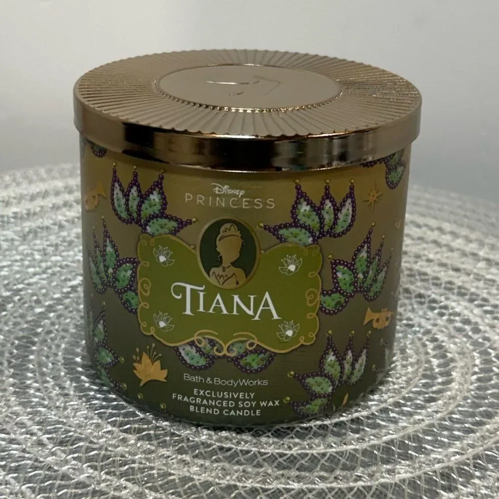 BBW Disney Tiana 3 Wick Scented Candle NWT